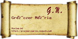 Gráczer Mária névjegykártya