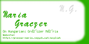 maria graczer business card